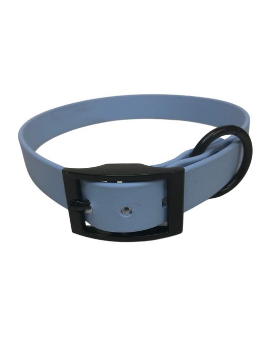 Biothane Halsband in hellblau, Halsbänder und Leinen von paleroad-design, große Farauswahl, für alle Rasse individuell, handgefertigt. Made in Deutschland