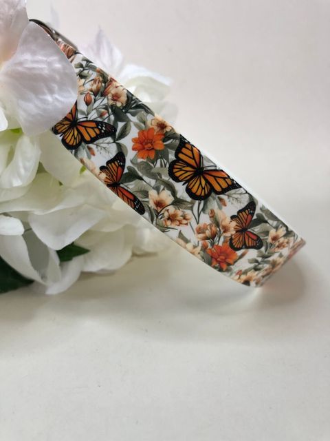 Biothane Halsband, Motiv Schmetterling, Halsumfang 40-42