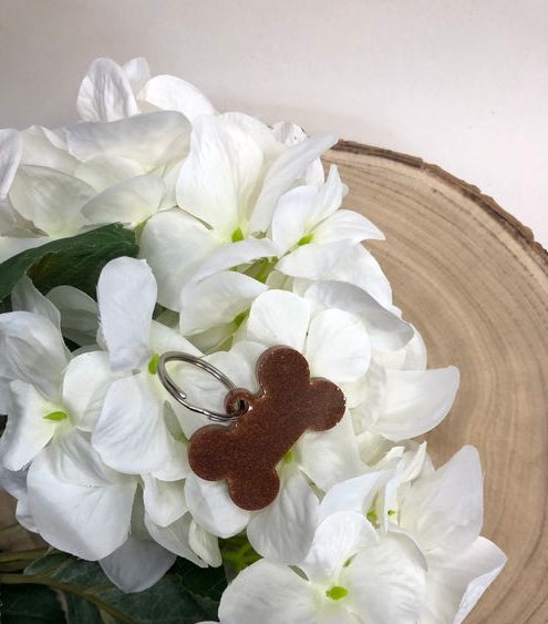 Hundemarke Knochenform/ Bronze