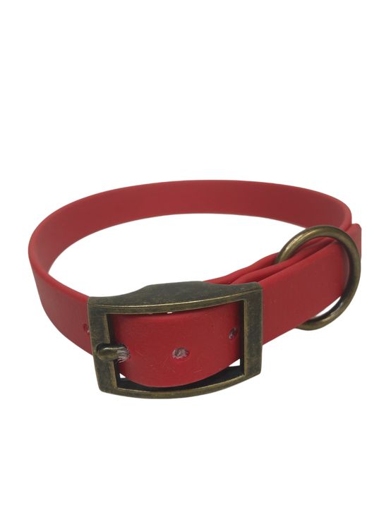 Biothane Halsband in rot, Halsbänder und Leinen von paleroad-desing, viele Farben und Breiten erhältlich, individuell gestalten,