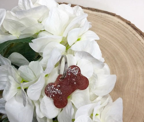 Hundemarke mermaid/silber Glitzer