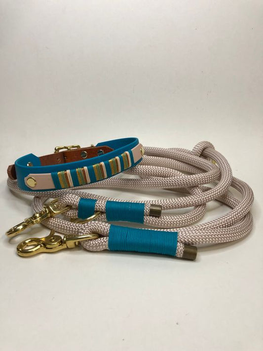 Verstellbare Leine aus Premiumtau/Cafe Latte