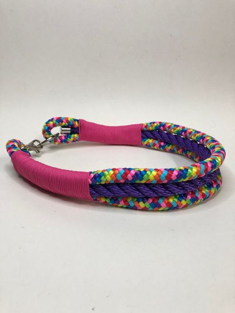 Tauhalsband, Konfetti/lila, 3-reihig, Halsumfang 48 cm