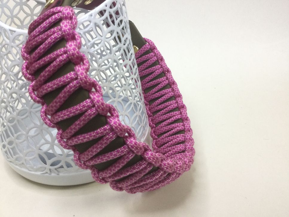 Halsband Lace mit Paracord Khaki/Vino, Halsumfang 40-43 cm