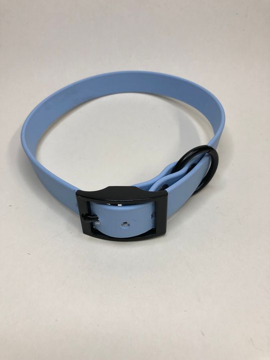Biothane Halsband in Hellblau, Halsumfang 39 - 41 cm