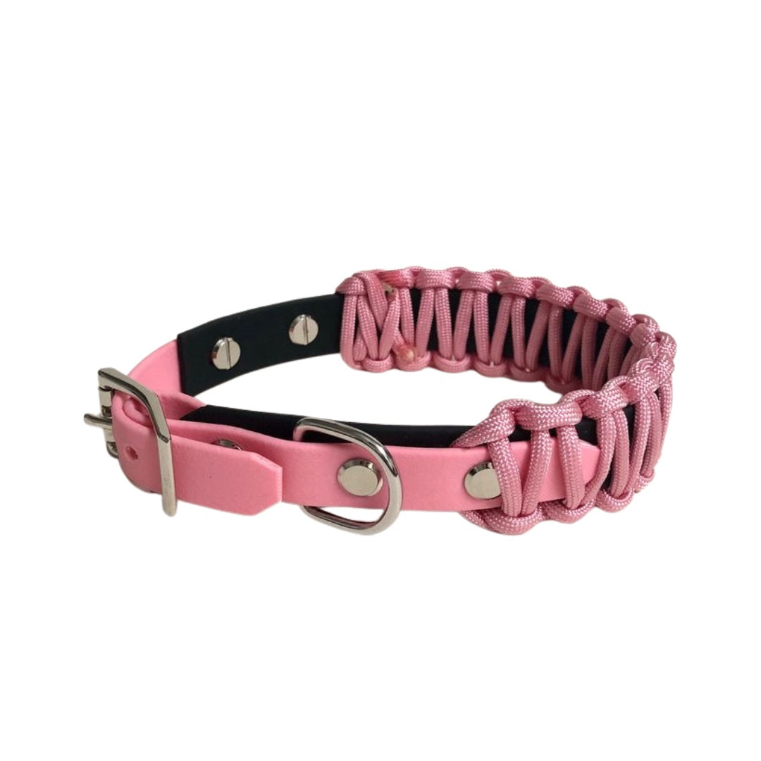 Biothane Halsband mit Paracord Umflechung, Halsumfang 29/30 cm