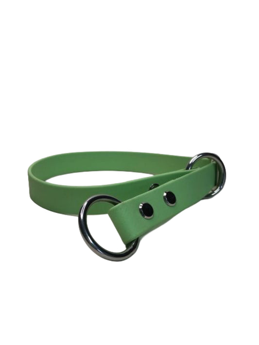 Zugstopp Halsband aus Biothane, grün von paleraod-design, viele Farben und Breiten möglich, individuell und handgefertigt