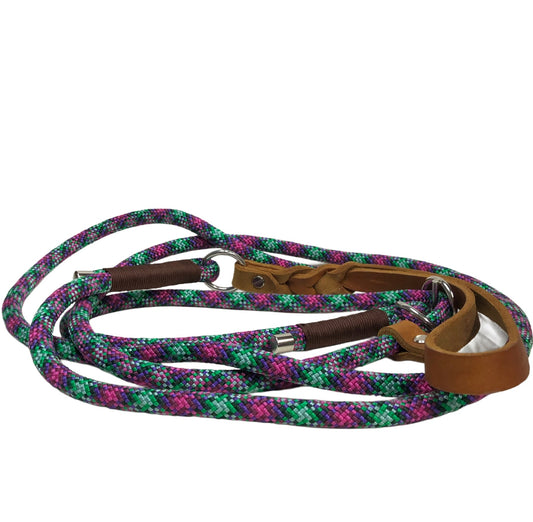 Retrieverleine aus Tauseil / Handschlaufe aus Fettleder/Gestalte selbst