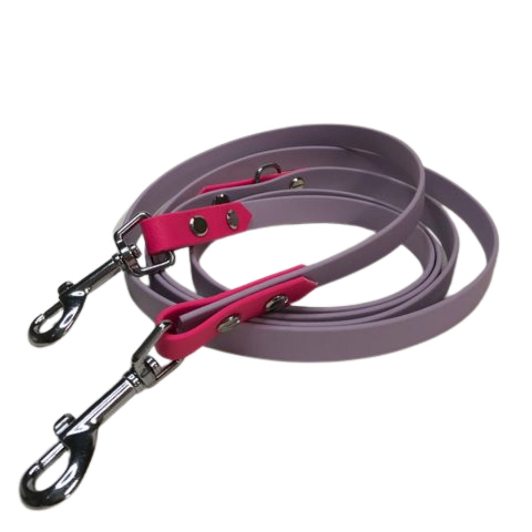 Verstellbare Leine Duo -Pastelllila/ Pink