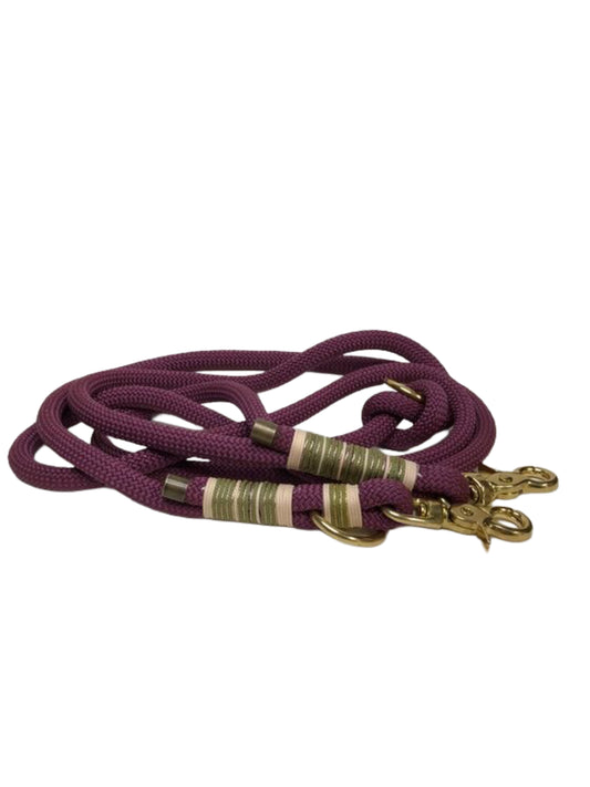 Verstellbare Leine aus Premiumtau/Weinrot