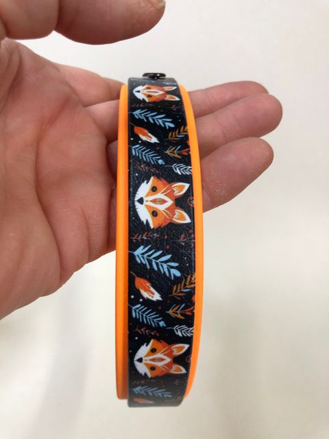 Biothane Halsband, Motiv Füchse, Halsumfang 38-42 cm