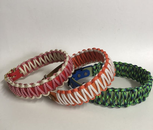 Biothane Halsband mit Paracord Umflechtung/Gestalte selbst