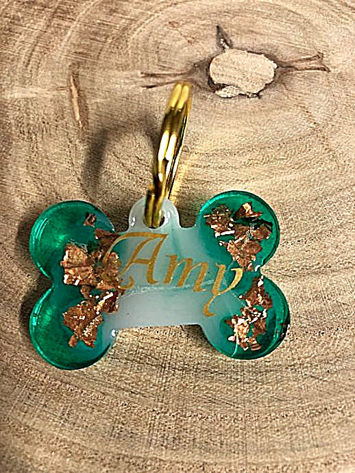 Hundemarke aus Epoxidharz, personalisiert/Gestalte selbst