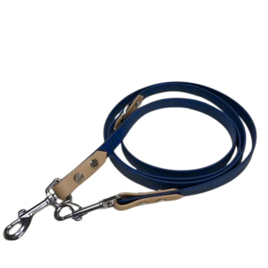 Verstellbare Leine Duo - Dunkelblau/Beige