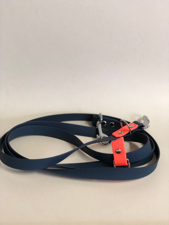 Verstellbare Leine aus Hexa Gurtband/schwarz