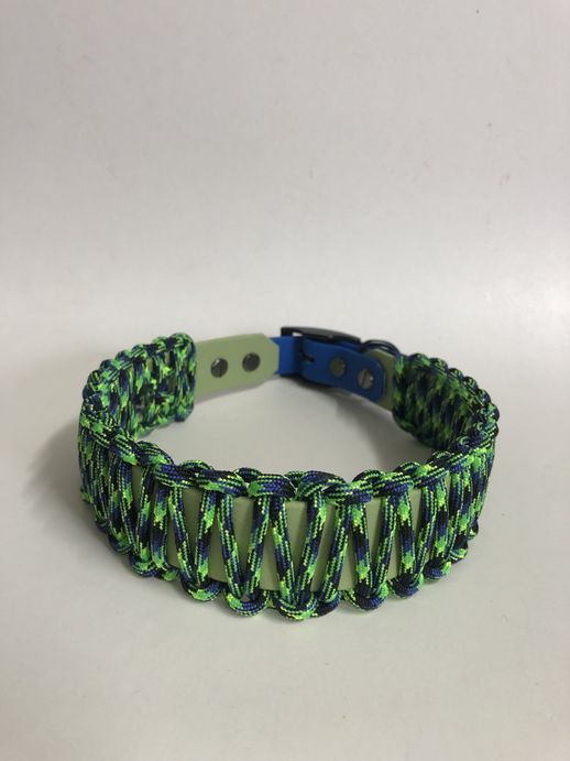 Biothane Halsband mit Paracord Umflechtung