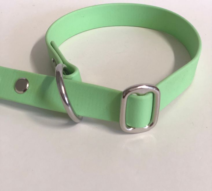 Biothane Halsband, sagegrün, mit Zugstopp, Halsumfang 35/36  cm