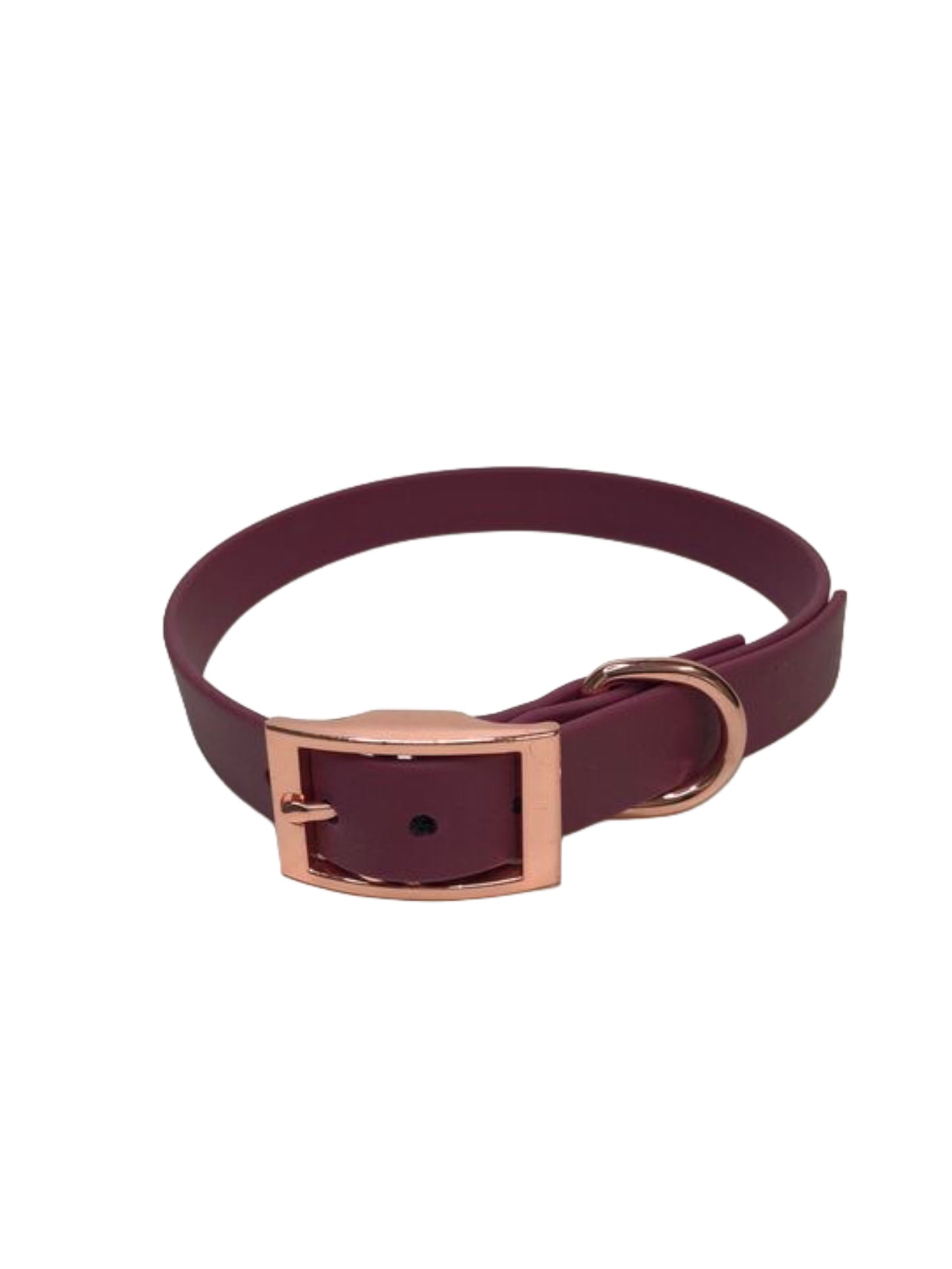 Biothane Halsband weinrot,Halsbänder und Leinen von paleroad-design, viele Farben und Breiten, alle Größen, individuell gestalten, 