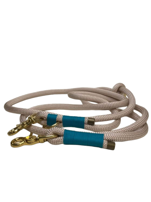 Verstellbare Leine aus Premiumtau/Cafe Latte