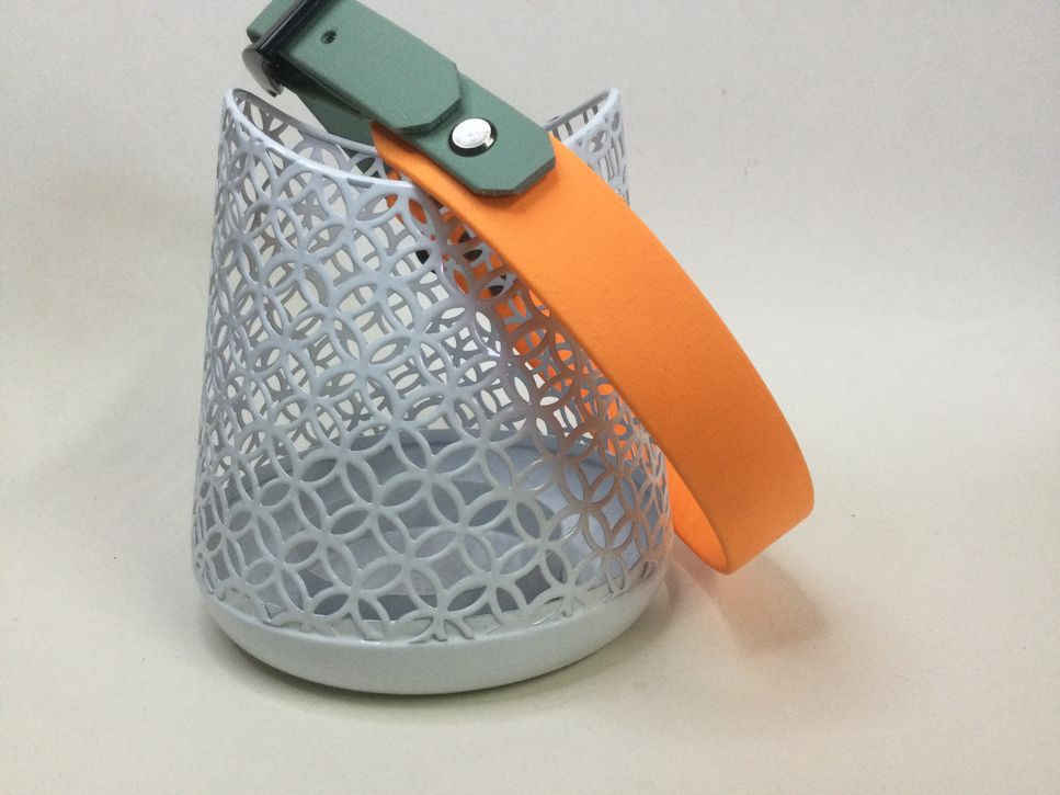 Halsband Duo, Neonorange/Sagegrün, HU 40- 43 cm