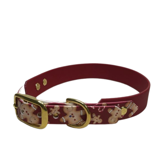Halsband aus Biothane "Gingerbread"/ weinrot