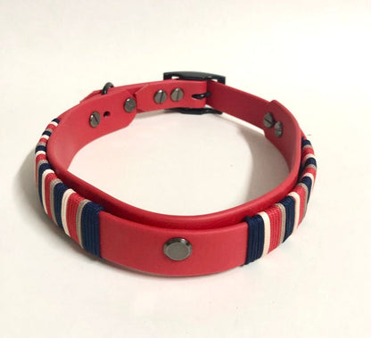 Biothane Halsband für Hunde, handgefertigt und individuell, Halsband mit Takelung, viele Farben und Größen 