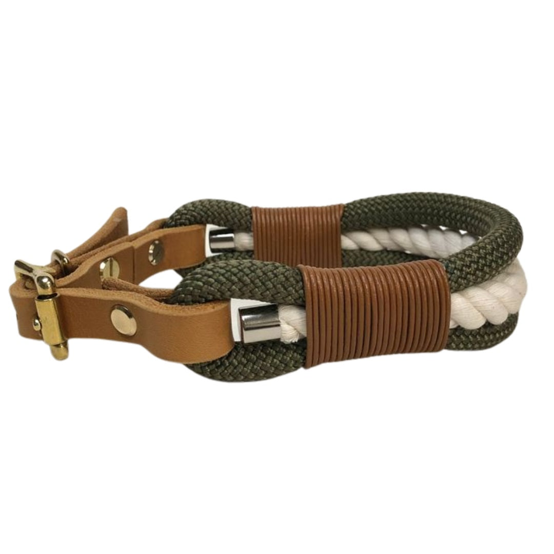 Halsband Lynn – Olivegrün, HU 32-35 cm