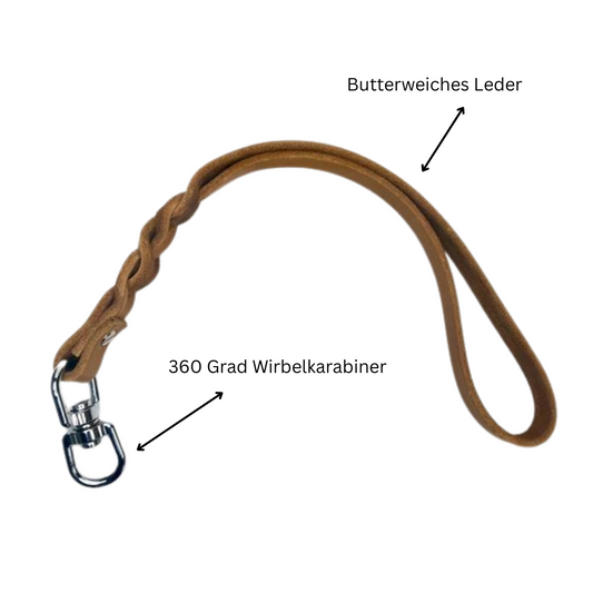 Koppelleine-Handschlaufe aus weichem Leder-jetzt bestellen-Paleroad Design