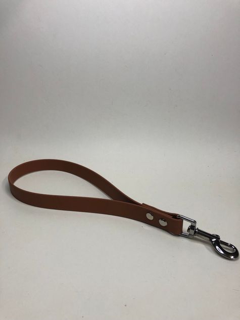 Handschlaufe/Kurzführer aus Biothane/Braun