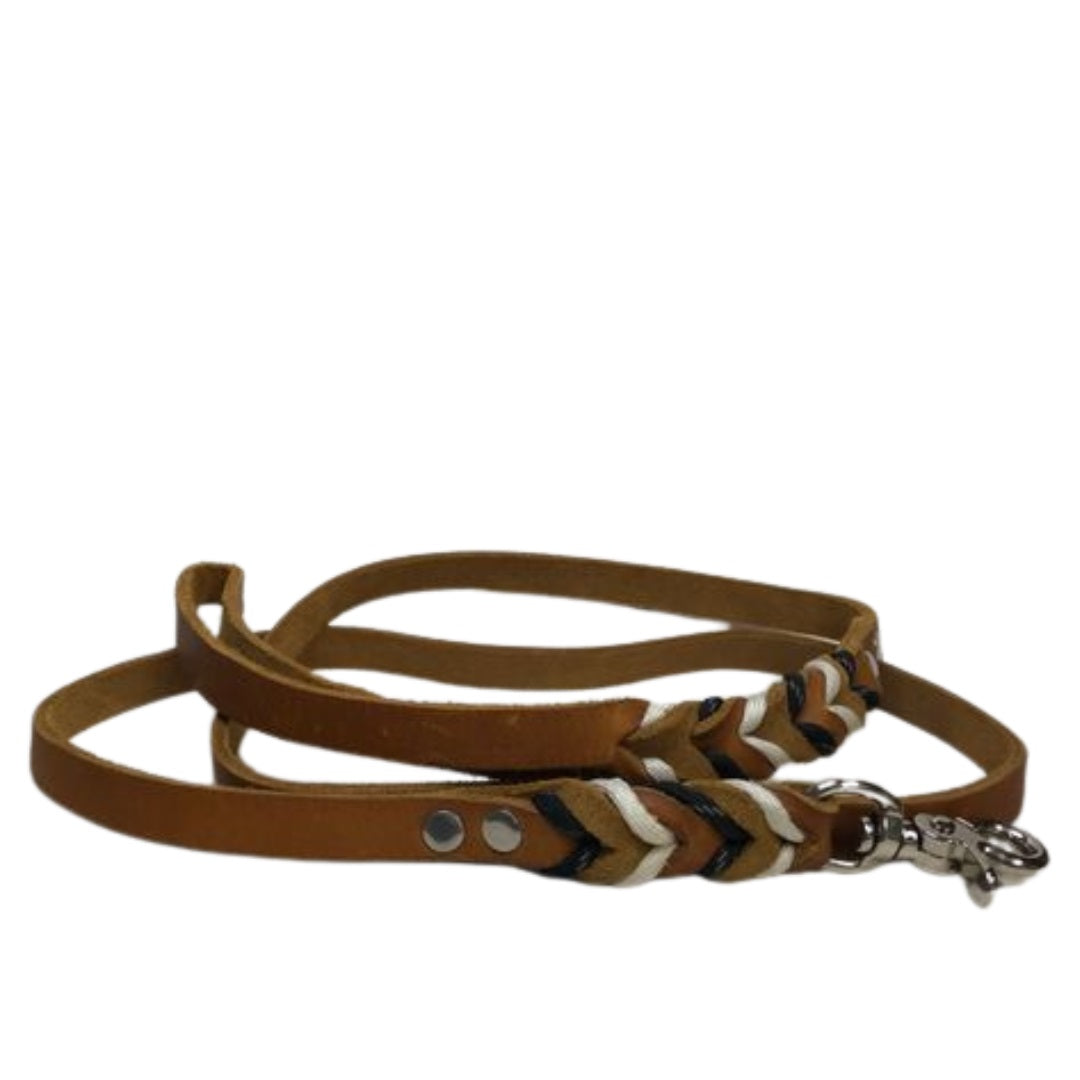 Cityleine aus Fettleder/ Cognac