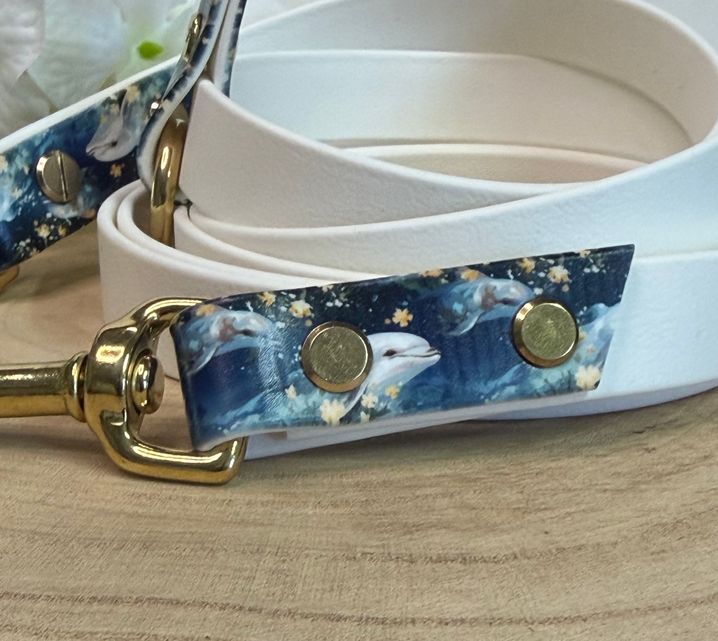 Leine aus Biothane Motiv "Delfin"