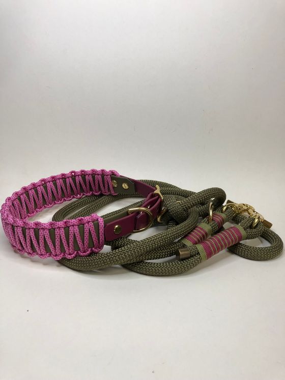 Material Mix Set/Biothane mit Paracord & Premiumtau Leine