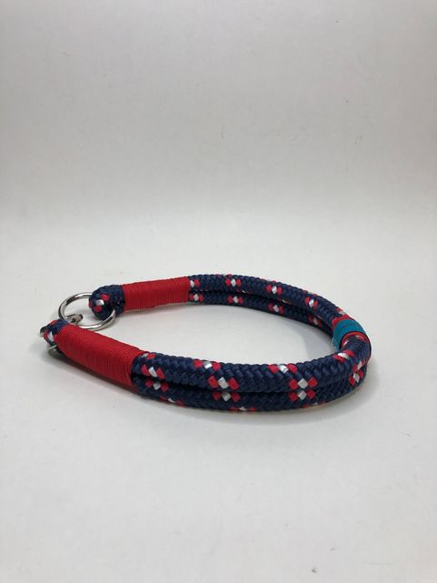 Tauhalsband blau/weiss/rot, Halsumfang 37/38 cm
