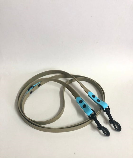 Verstellbare Leine aus Biothane/ Sagegrün