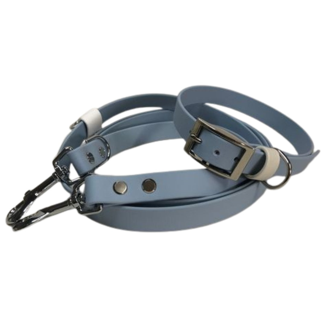 Halsband & Leine Set Nuri, pastellblau