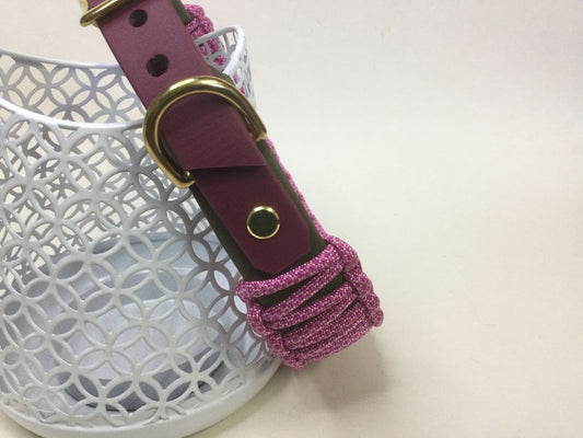 Halsband Lace mit Paracord Khaki/Vino, Halsumfang 40-43 cm