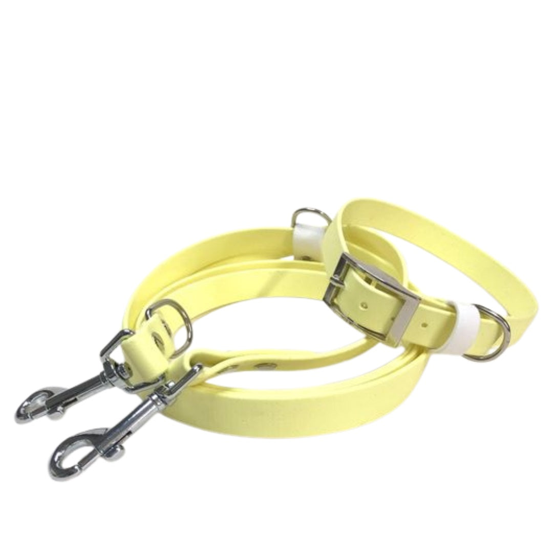 Halsband & Leine Set  Nuri – pastellgelb