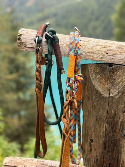 Konfigurator - Retrieverleine aus Tauseil / Handschlaufe aus Fettleder