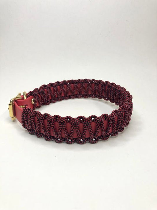 Biothane Halsband mit Paracord Umflechtung, Halsumfang 37- 41 cm