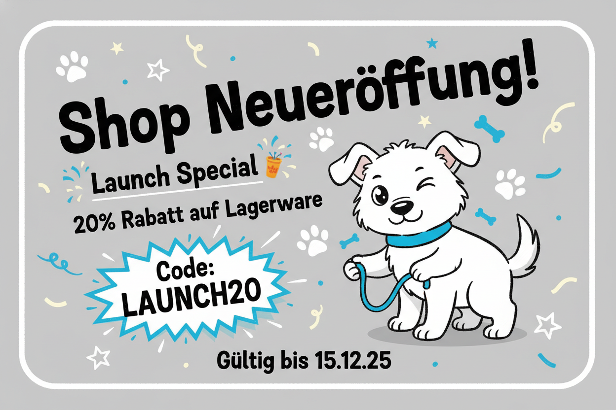 Verspieltes Shop Launch Banner